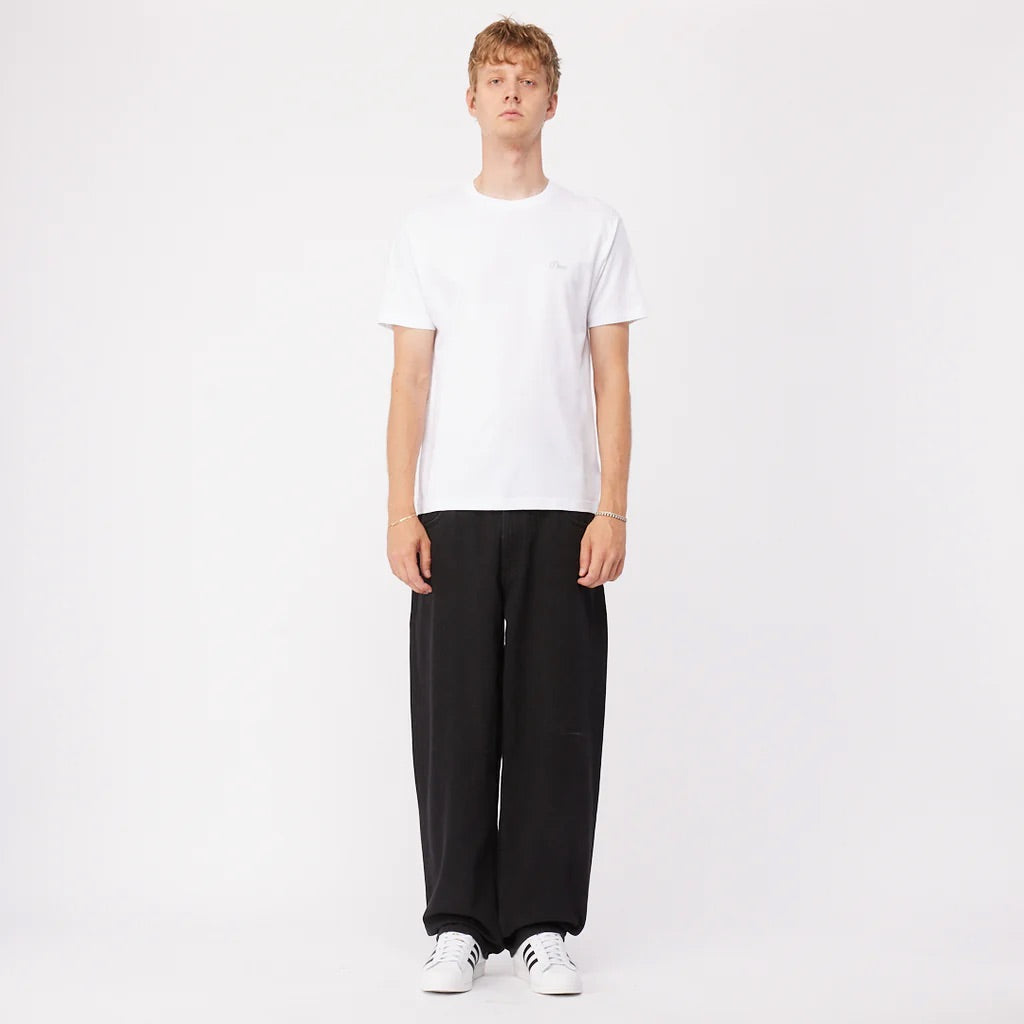 Cursive Small Logo Tee, White