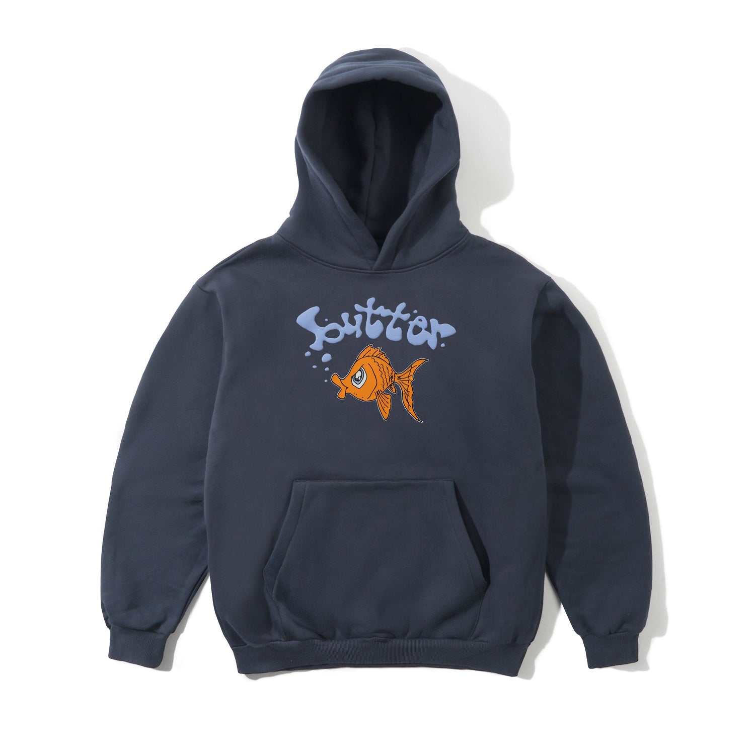 Goldfish Pullover Hood, Lead Blue