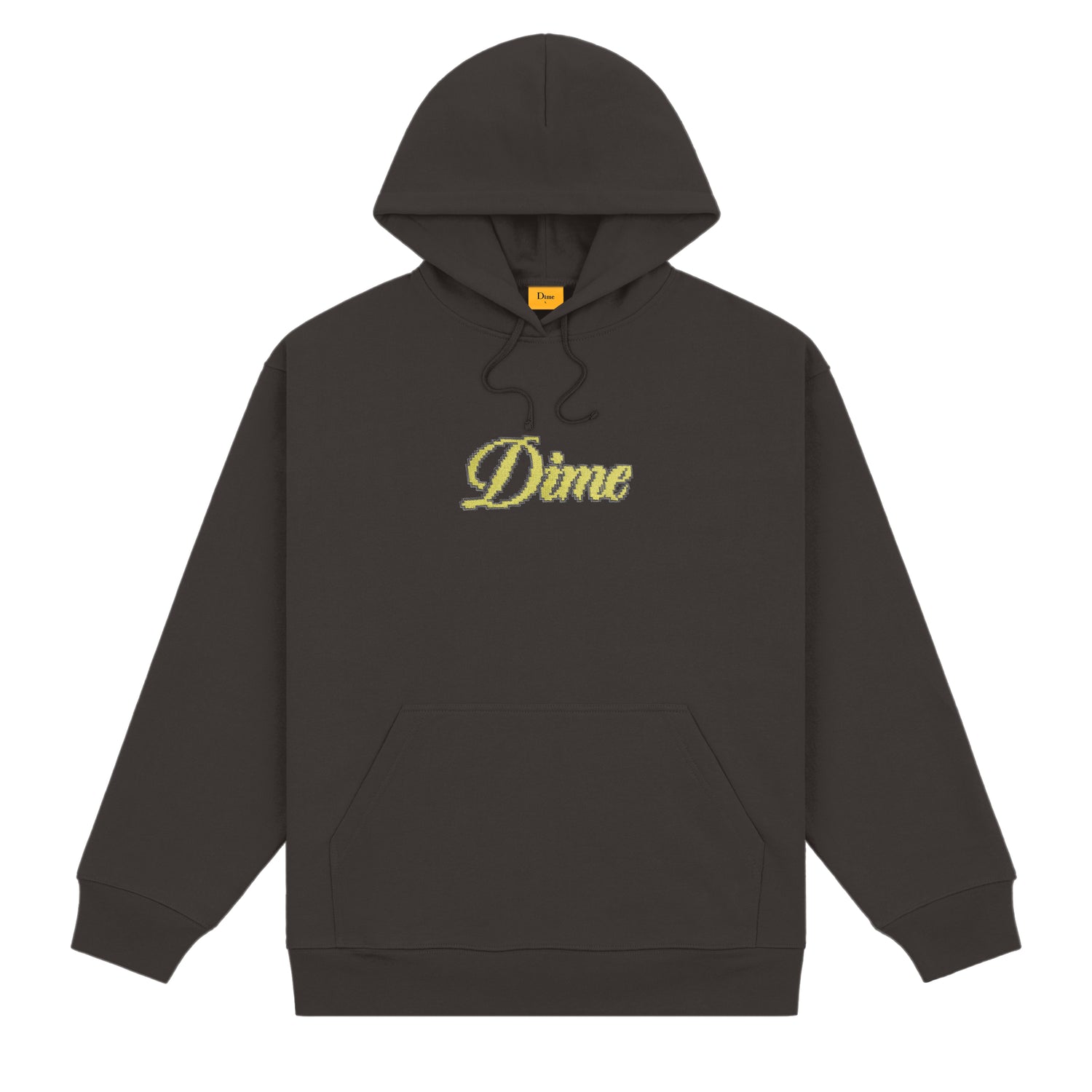 Pixel Cursive Pullover Hood, Vintage Black