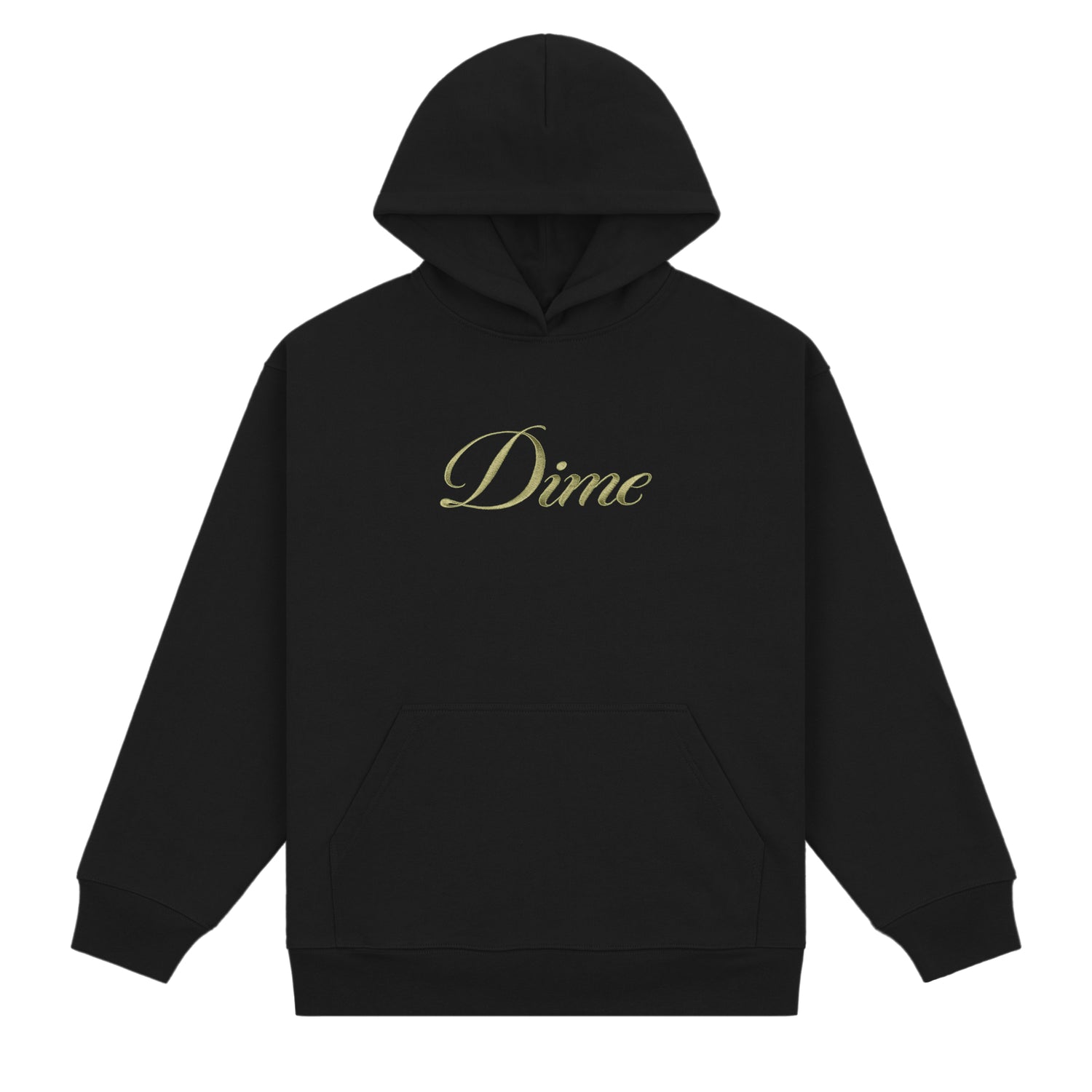 Cursive Pullover Hood, Black