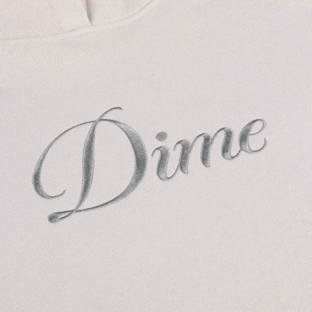 Cursive Pullover Hood, Cement