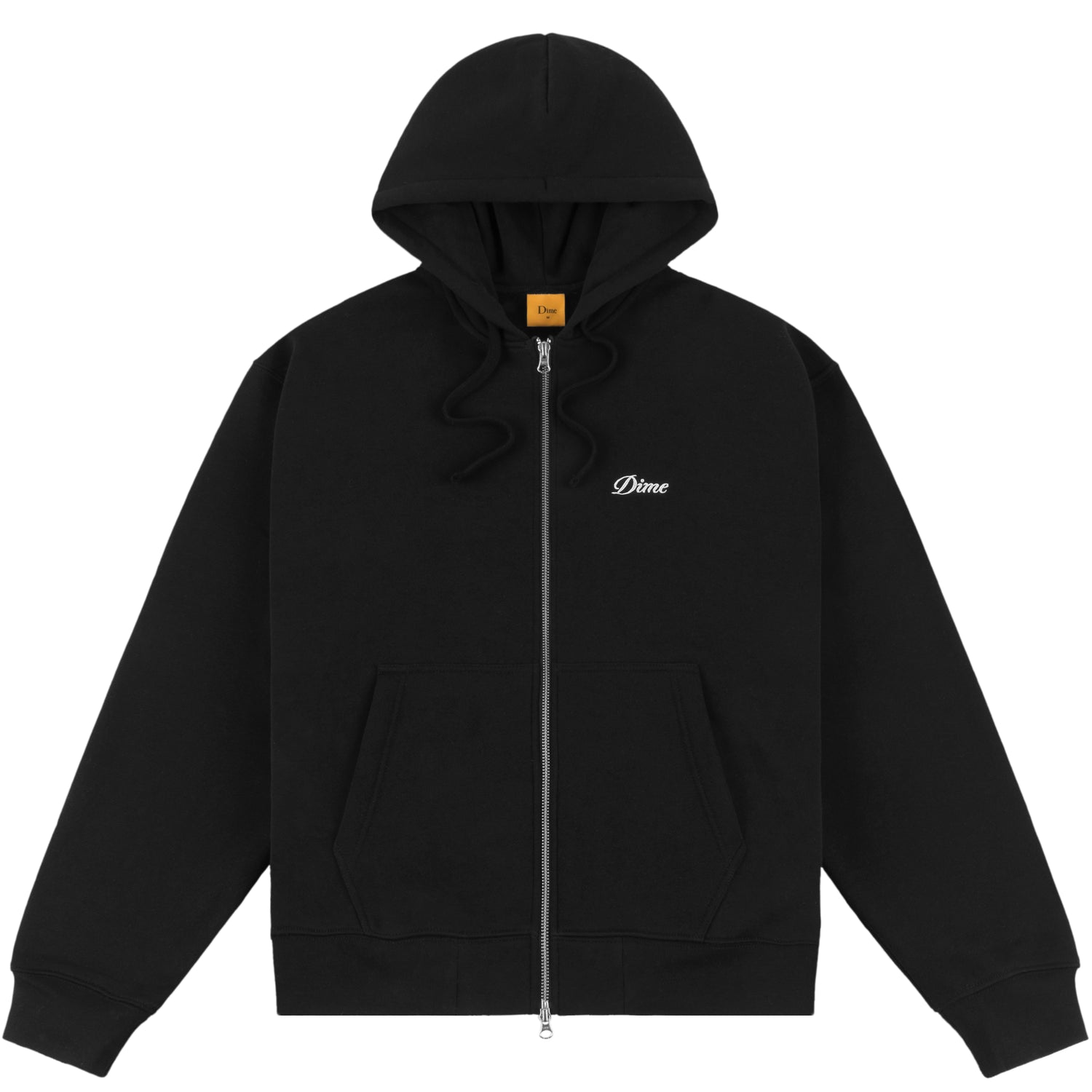Cursive Small Logo Zip Hood, Black