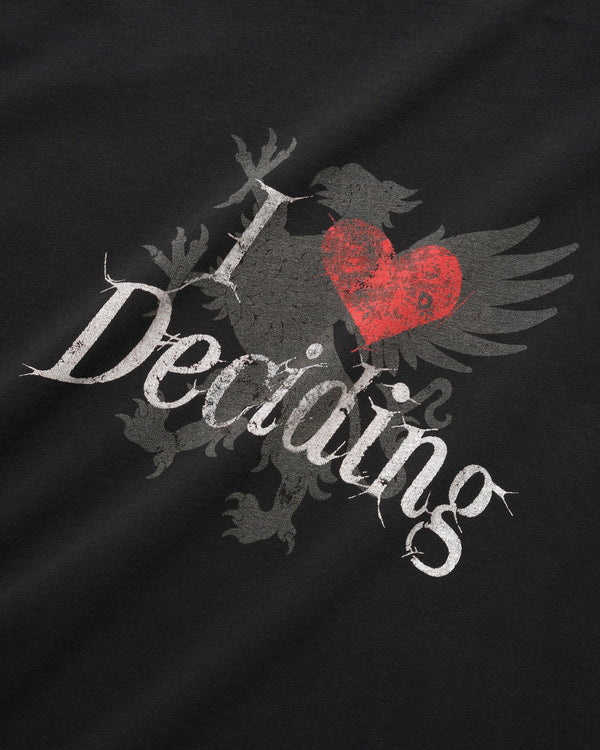 Lo-Fi I Heart Deciding Tee, Washed Black