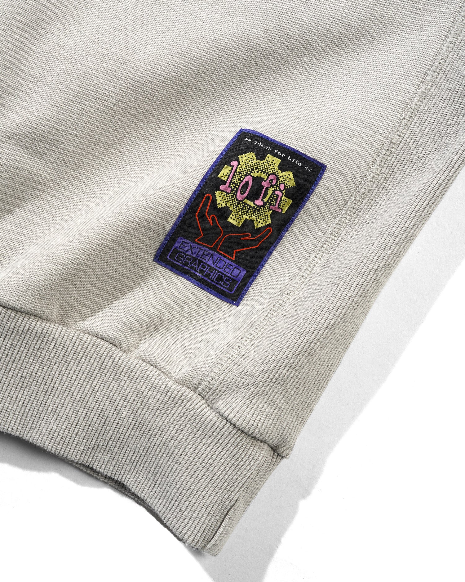 Ideas Crewneck, Distressed Cement