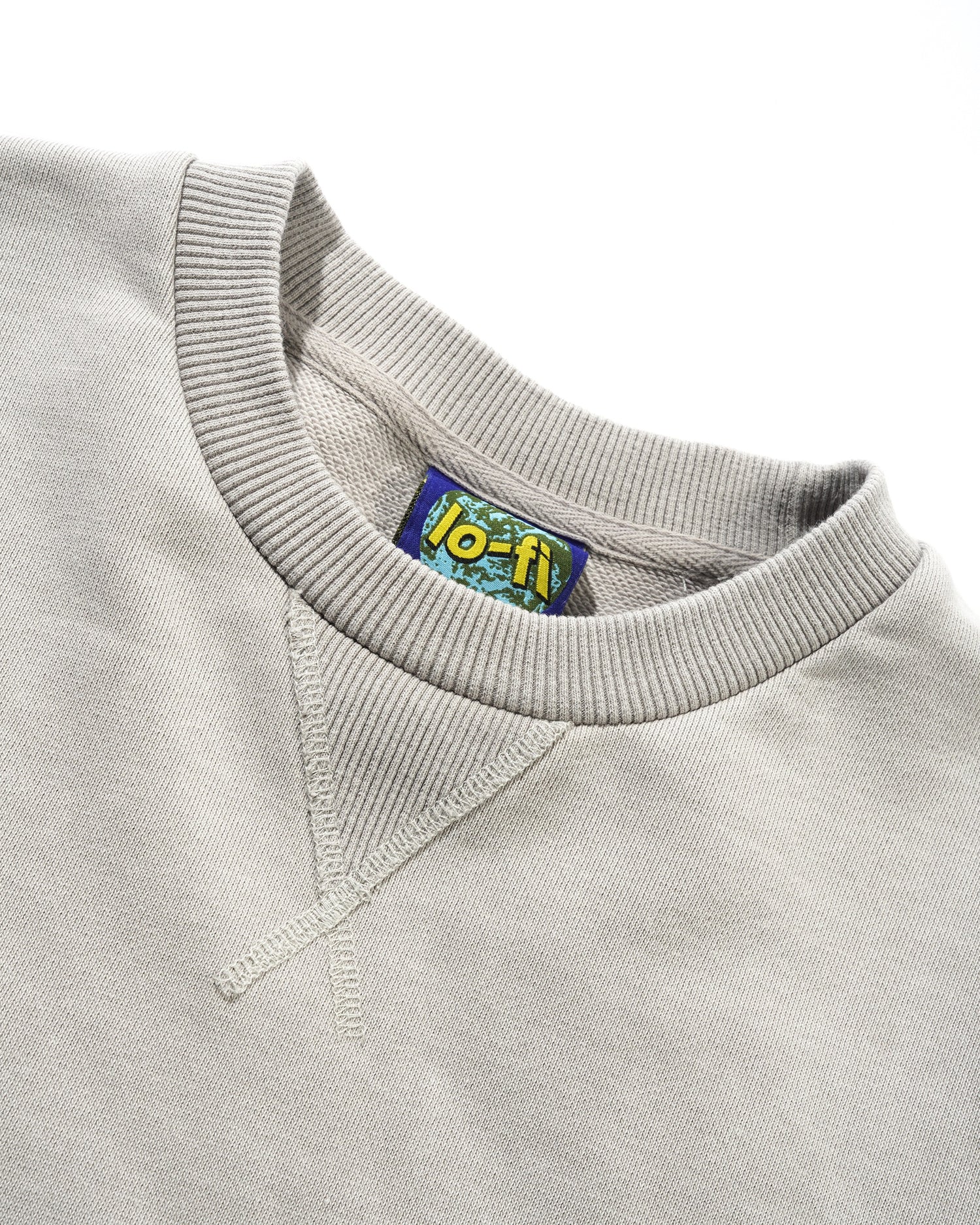 Ideas Crewneck, Distressed Cement