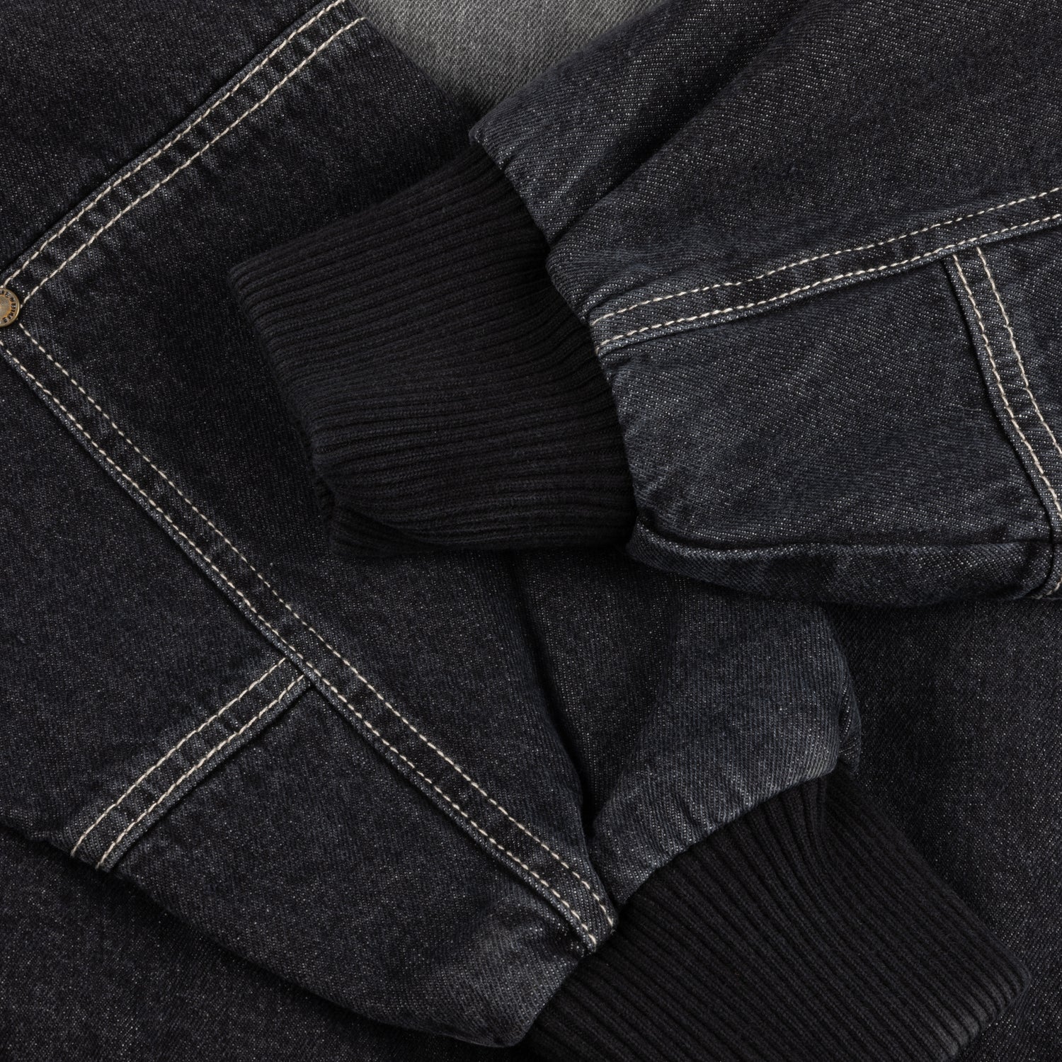 Hooded Utility Jacket, Sandblasted Black