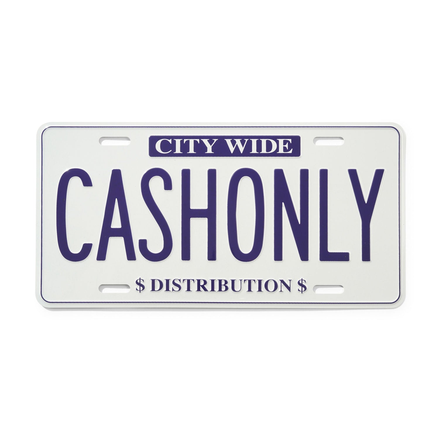 License Plate, White