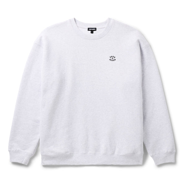 Born X Raised Micro Rocker Crewneck, Heather Grey