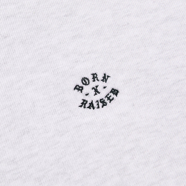 Born X Raised Micro Rocker Crewneck, Heather Grey