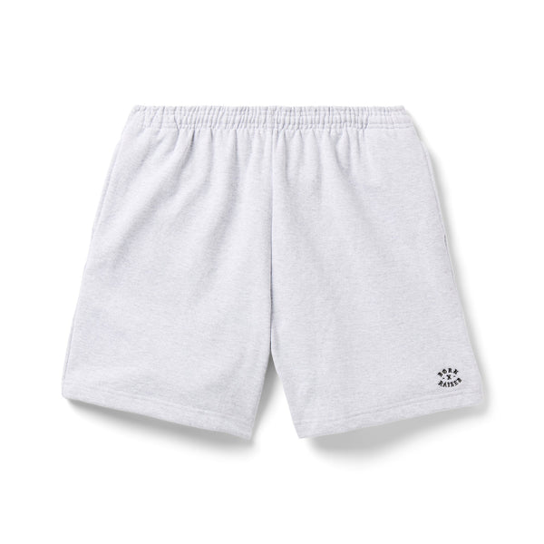 Born X Raised Micro Rocker Sweat Short, Heather Grey