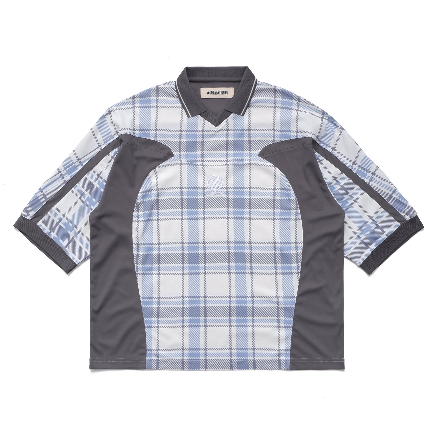 Paneled 3/4 Sleeve Polo, Ice