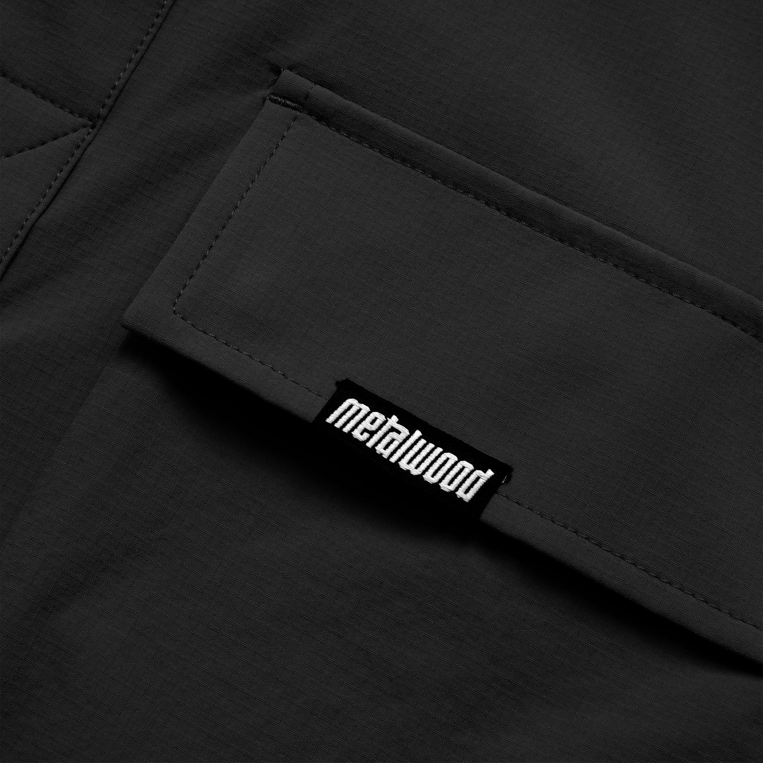 Ripstop Overshirt, Black