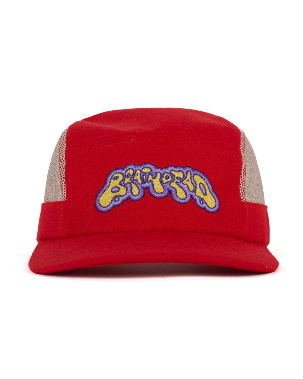 Mesh Panel Camp Hat, Red