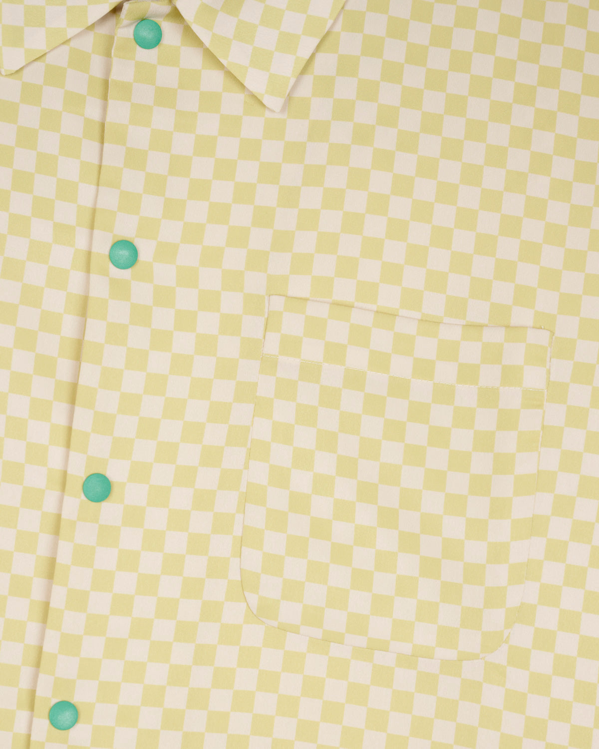 Micro Check S/S Snap Shirt, Key Lime