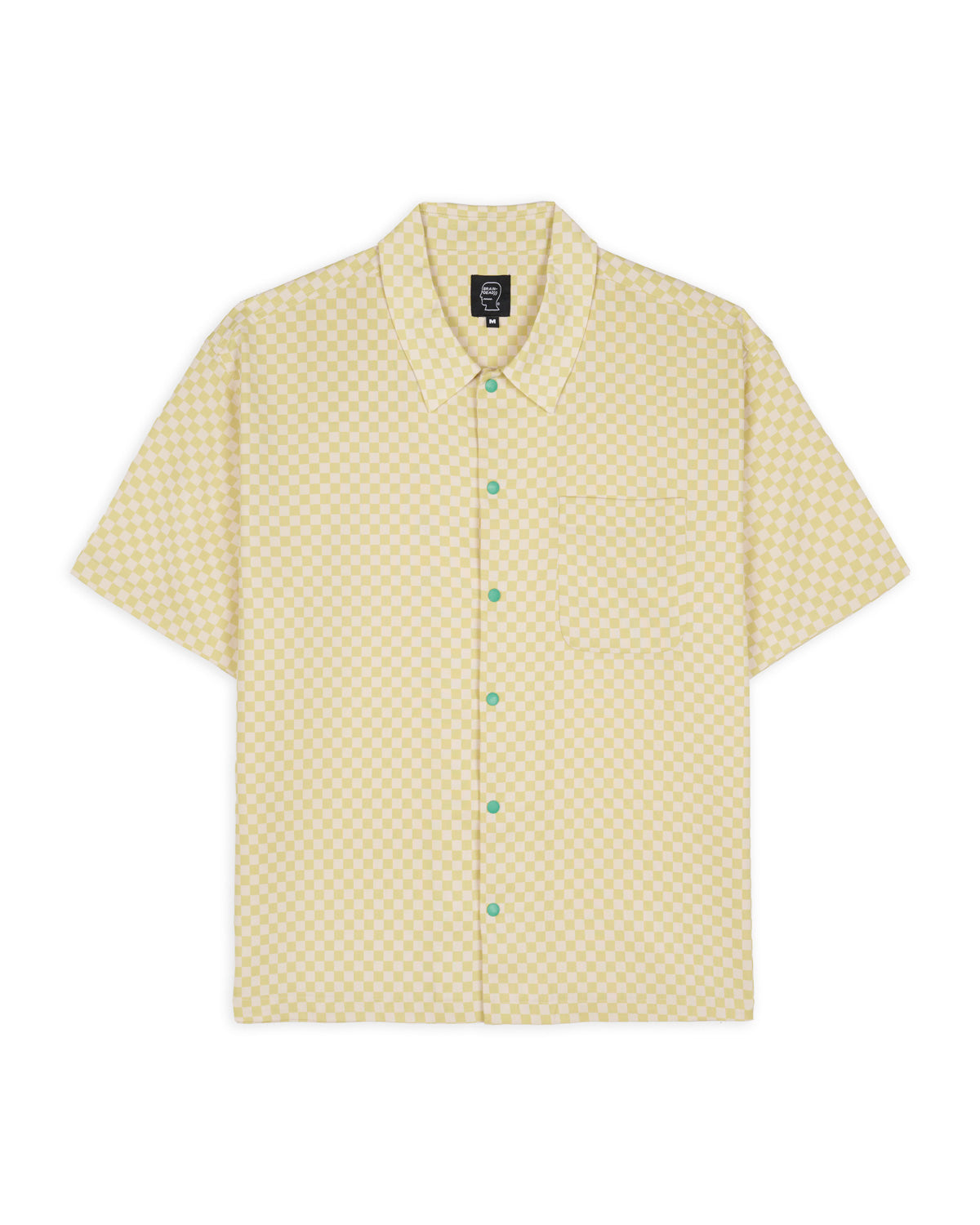 Micro Check S/S Snap Shirt, Key Lime