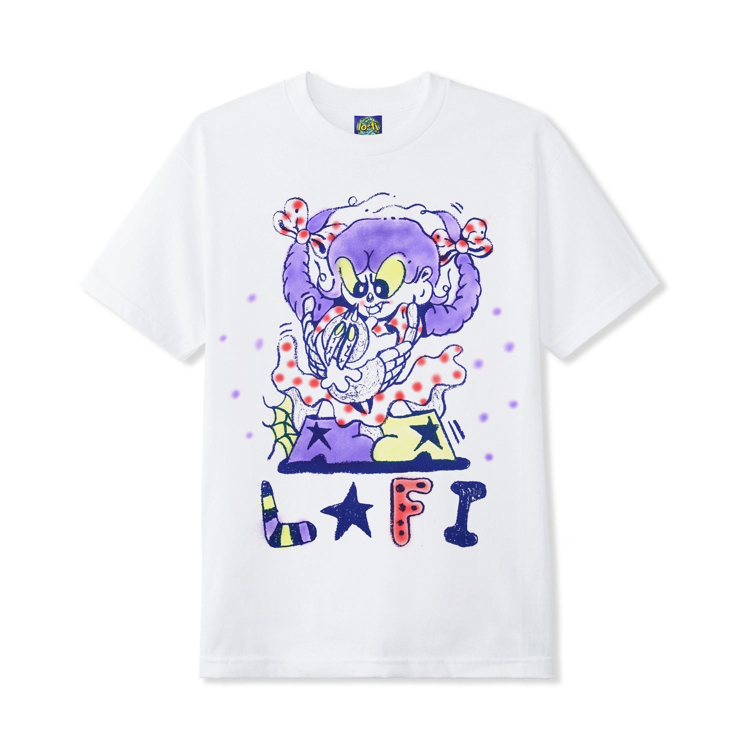 Mimi Airbrushed Print Tee, White