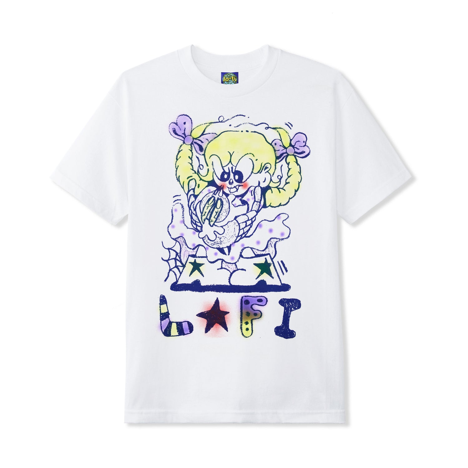 Mimi Airbrushed Print Tee, White