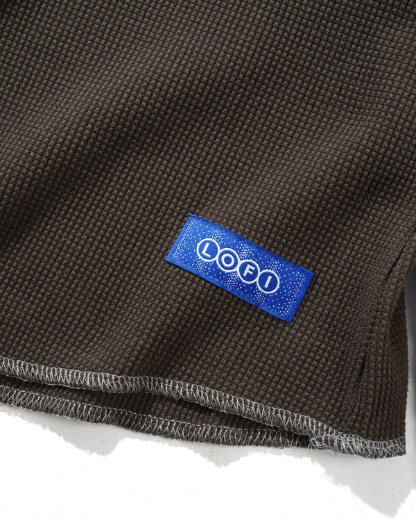 Lo-Fi Mix Waffle L/S Shirt, Navy
