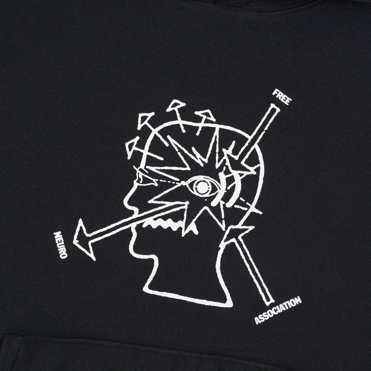 Neuro Free Association Pullover Hood, Washed Black
