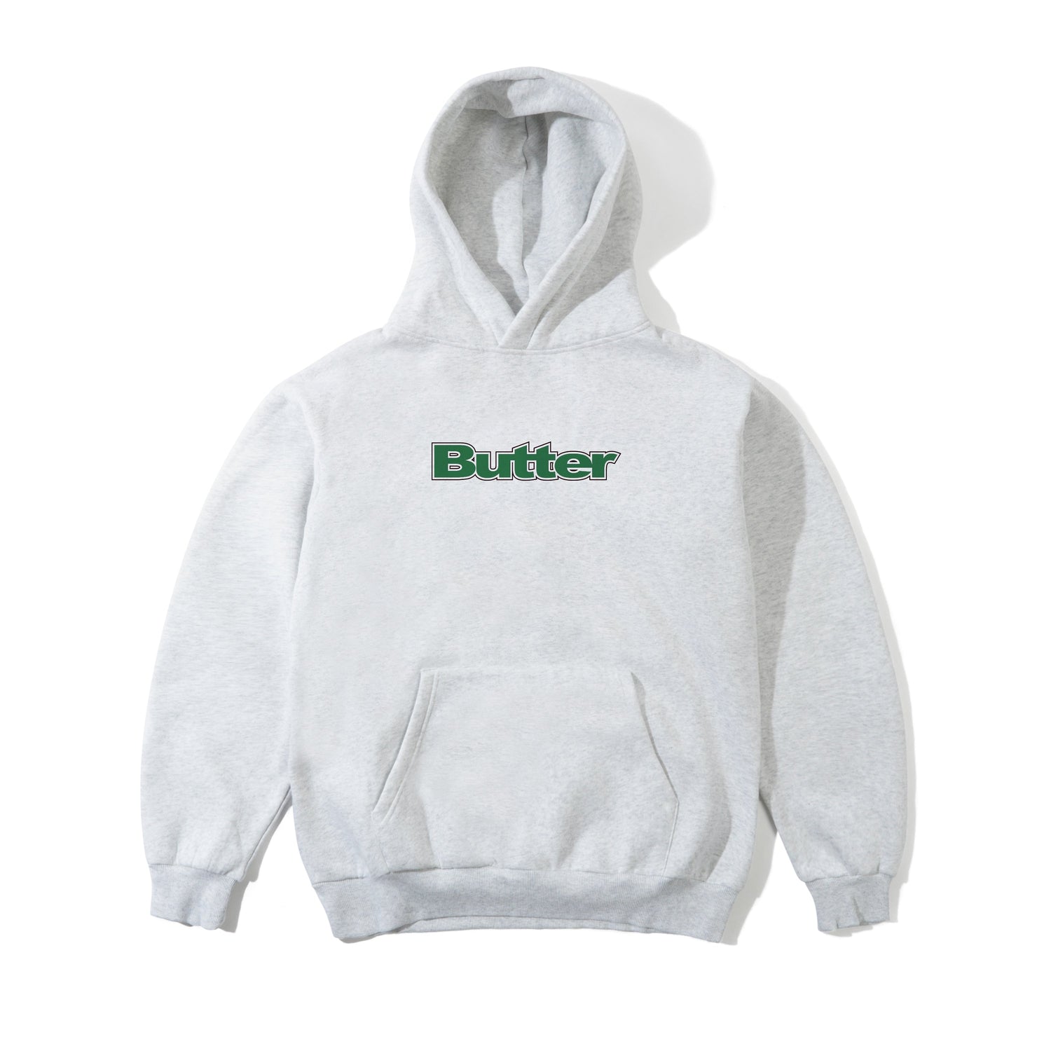 Outline Logo Pullover Hood, Ash