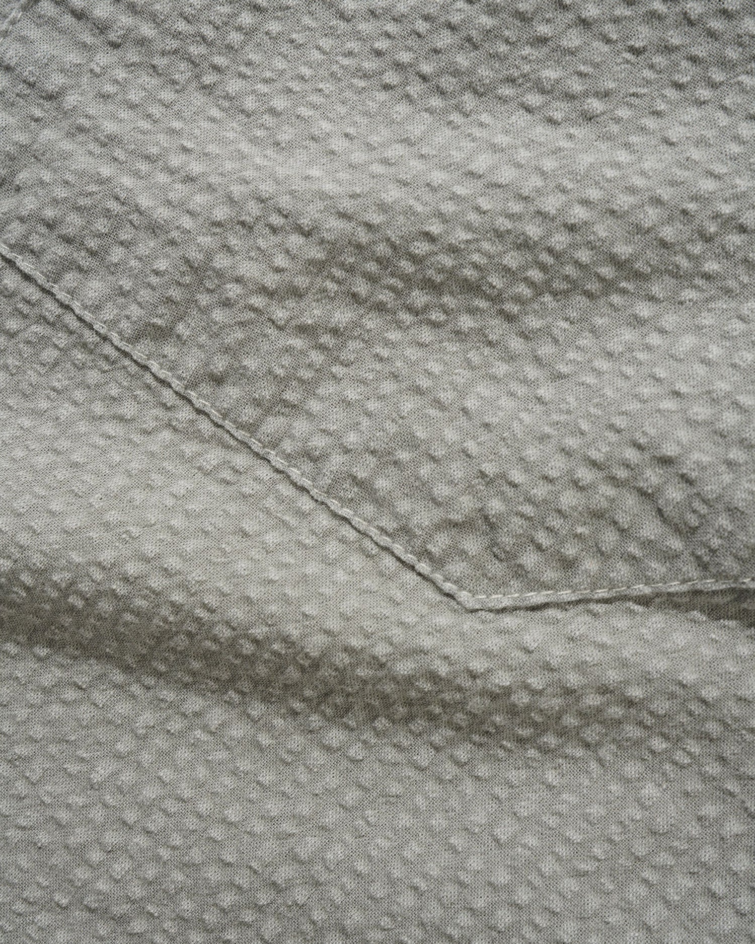 Overdye Seersucker S/S Shirt, Grey