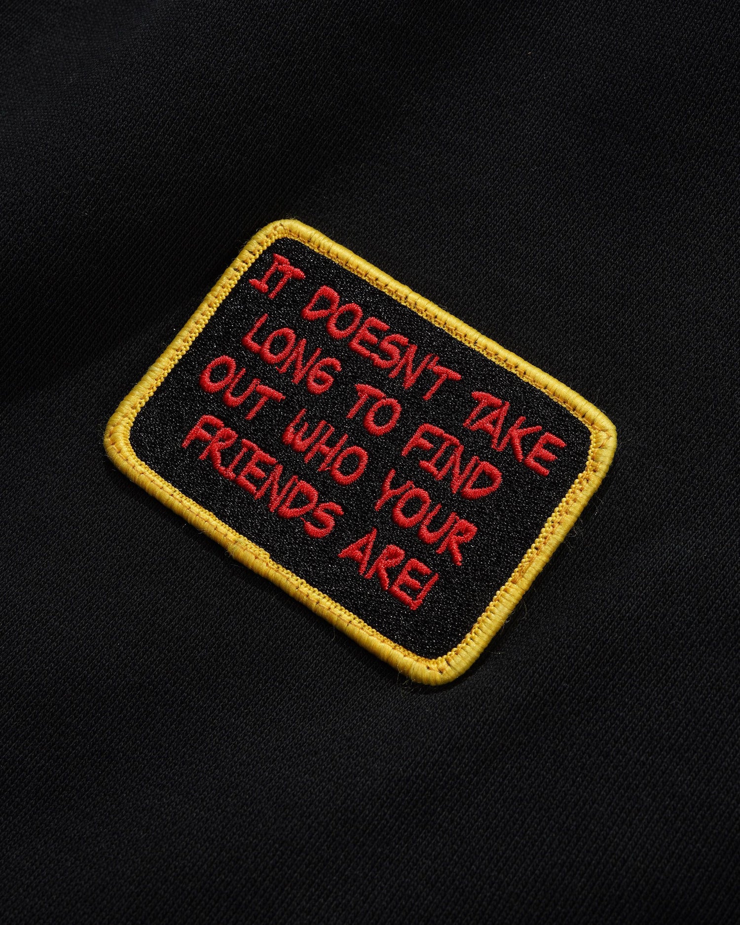 Patches Zip-Thru Hood, Washed Black