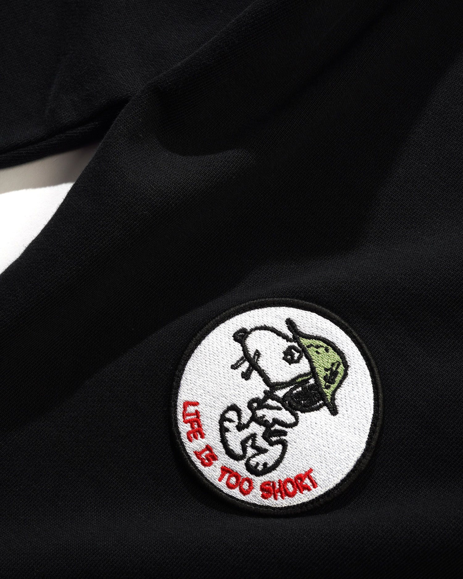 Patches Zip-Thru Hood, Washed Black