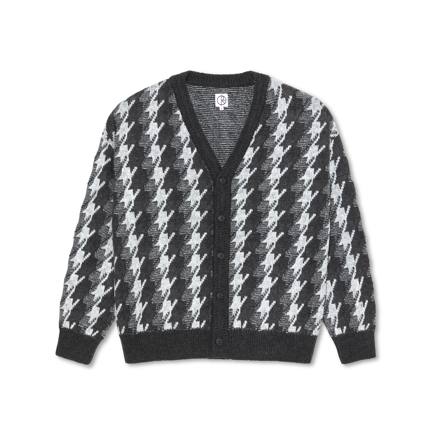 Louis Cardigan Houndstooth, Grey