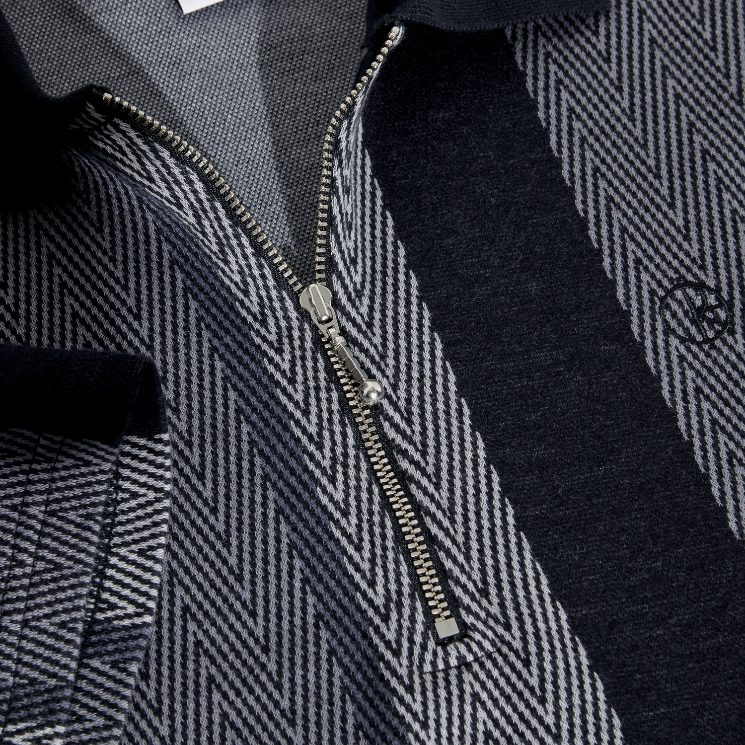 Herringbone Jacques Polo Shirt, Blue
