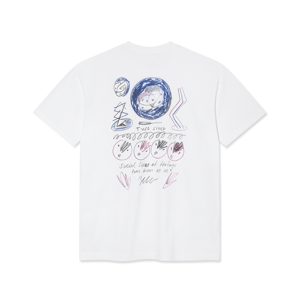 Social Side Tee, White