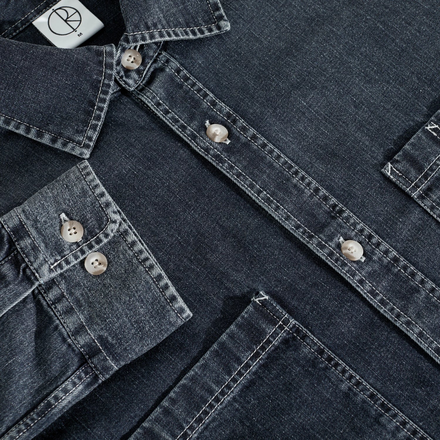 Mike long Sleeve Shirt Denim, Washed Blue
