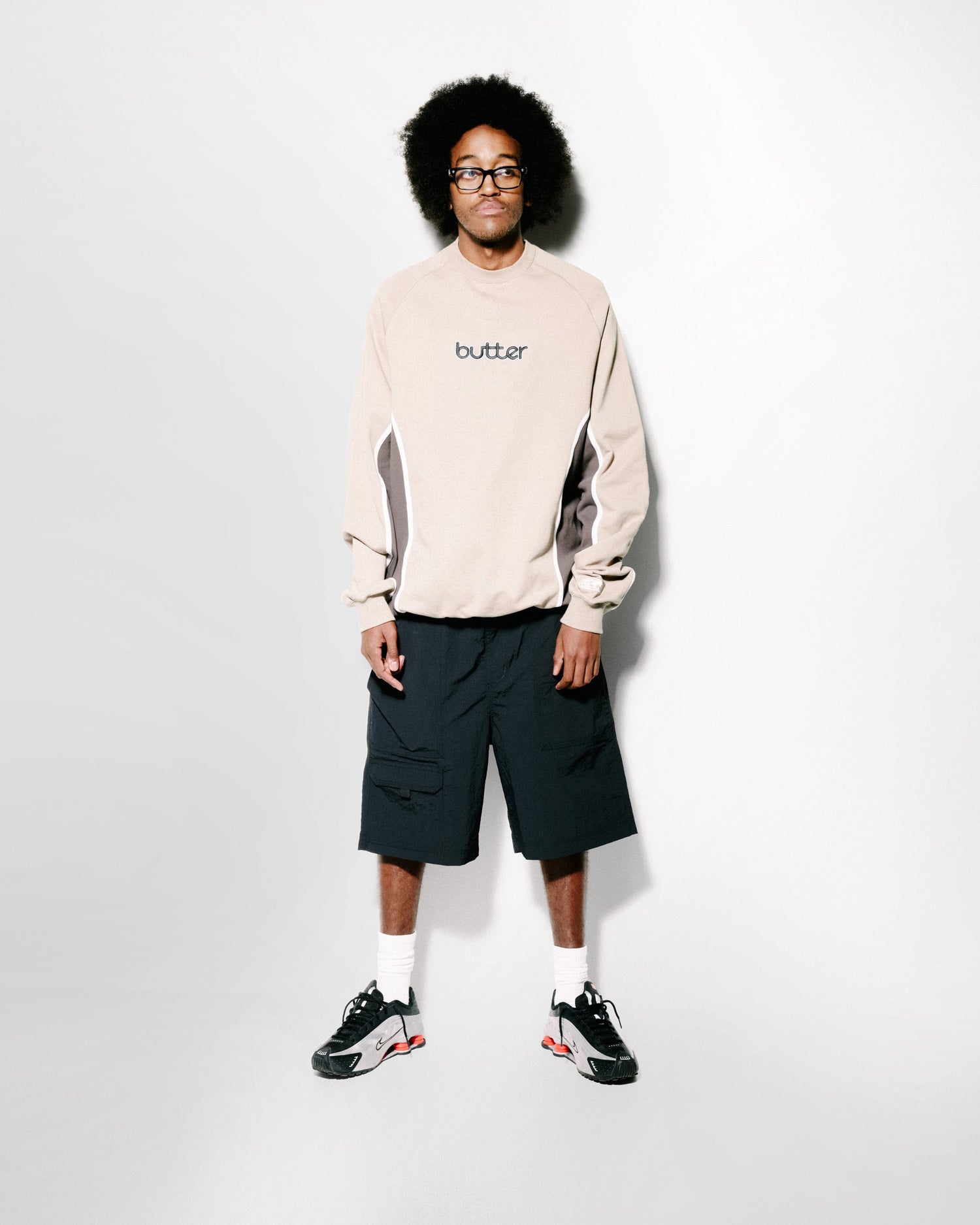 Aspect Crewneck, Fossil / Charcoal