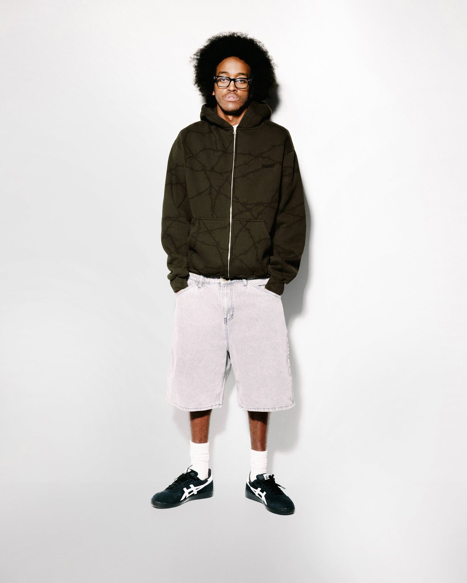 Encounter Denim Shorts, Washed Soft Grey