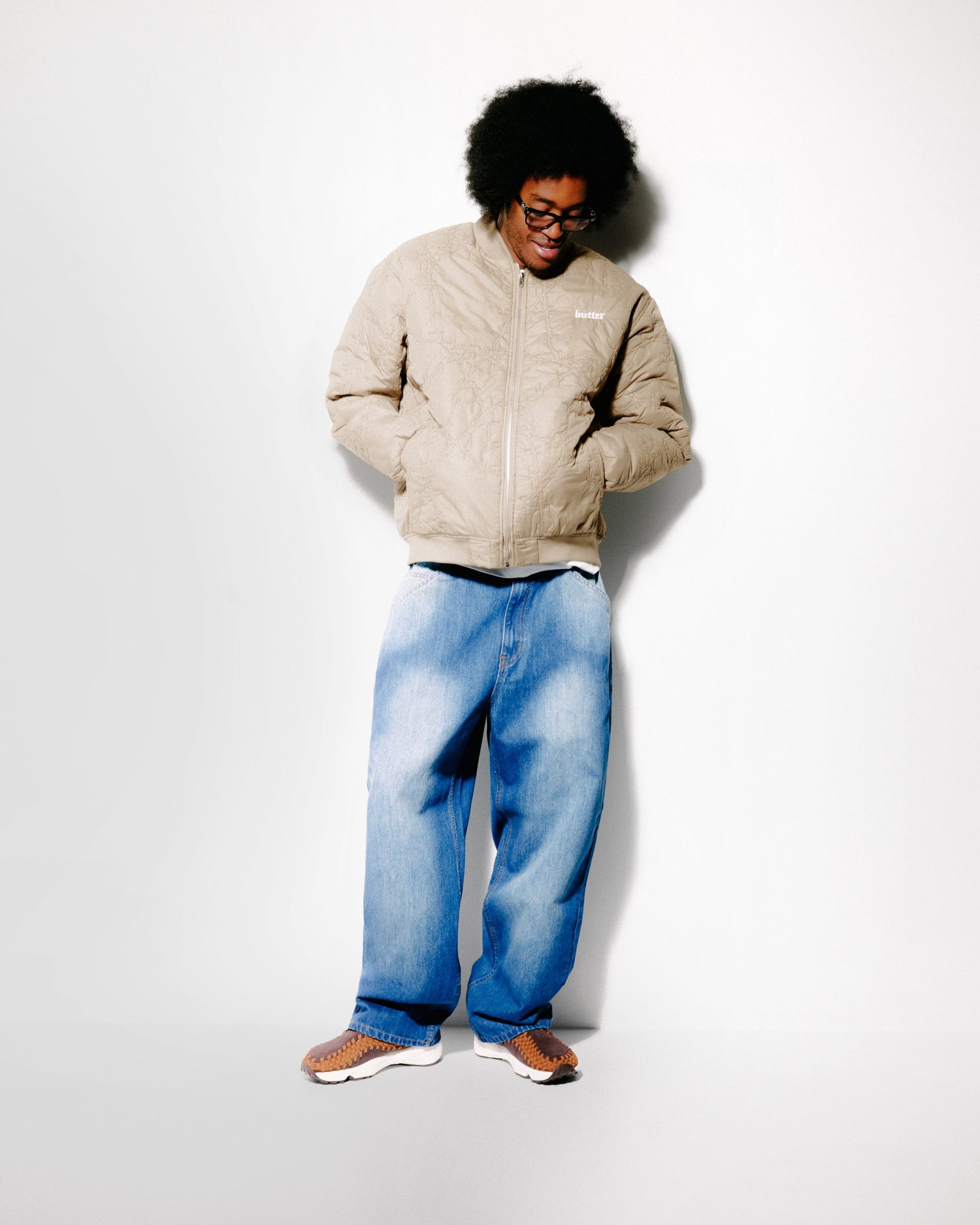 Encounter Denim Jeans, Washed Slub Blue