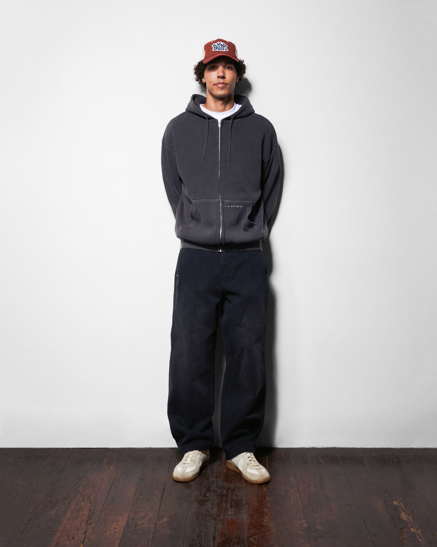 Waffle Zip-Thru Hood, Plaid