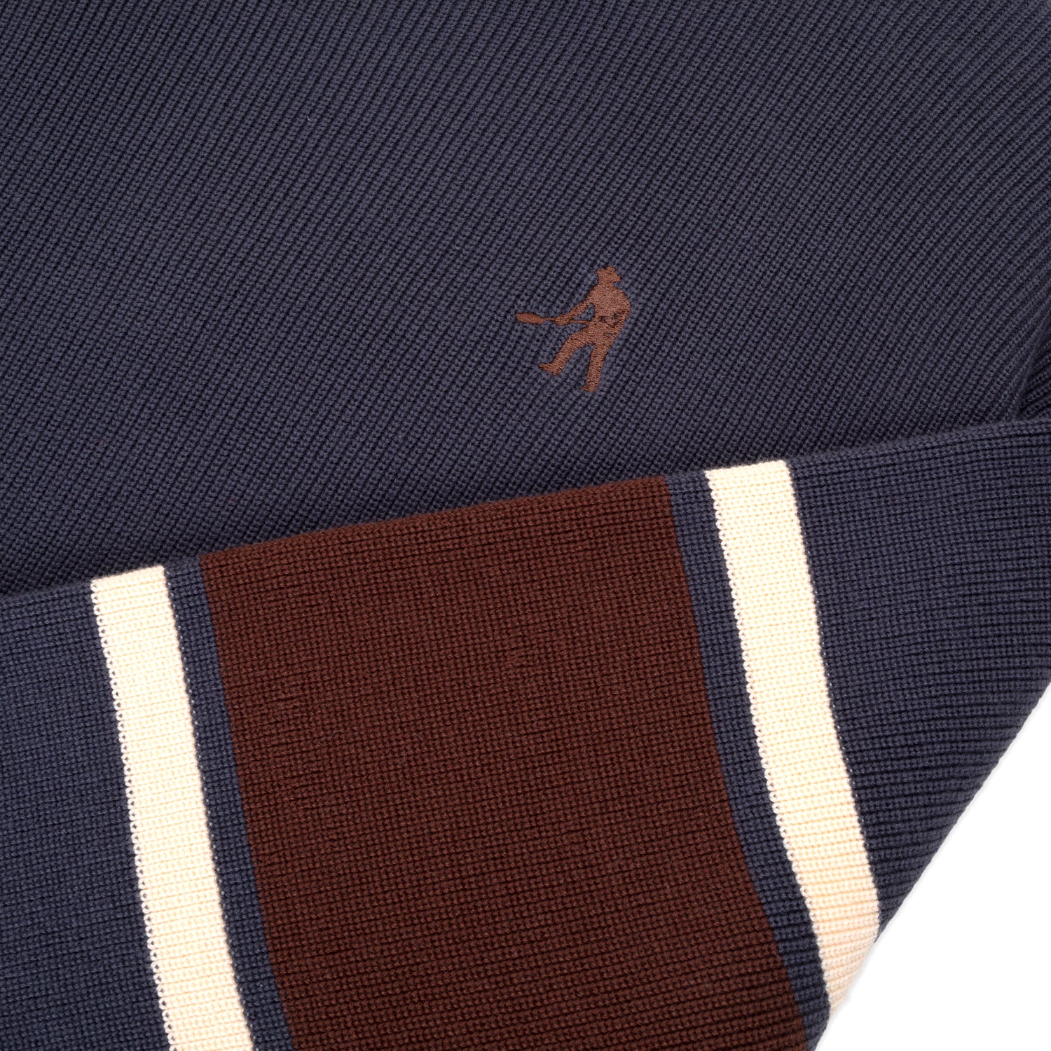 Organic Cotton Stripe Knit Sweater, Slate