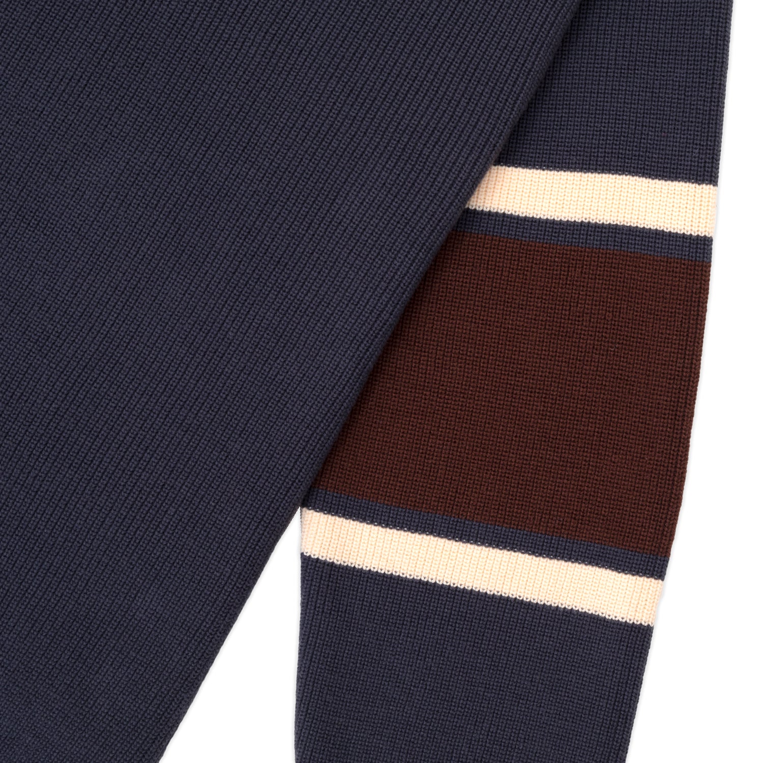 Organic Cotton Stripe Knit Sweater, Slate