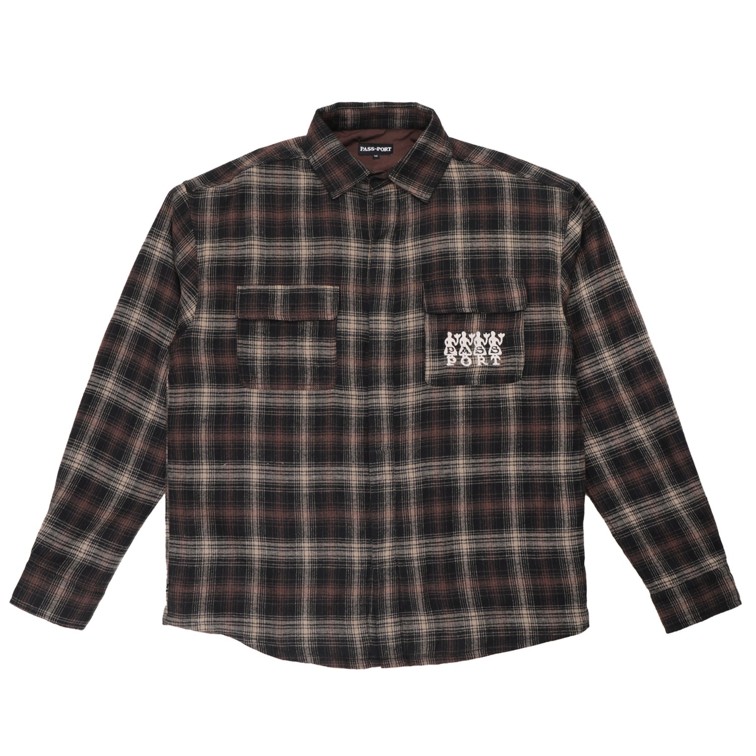 4 Flowers Flannel Vineyard Shirt, Black