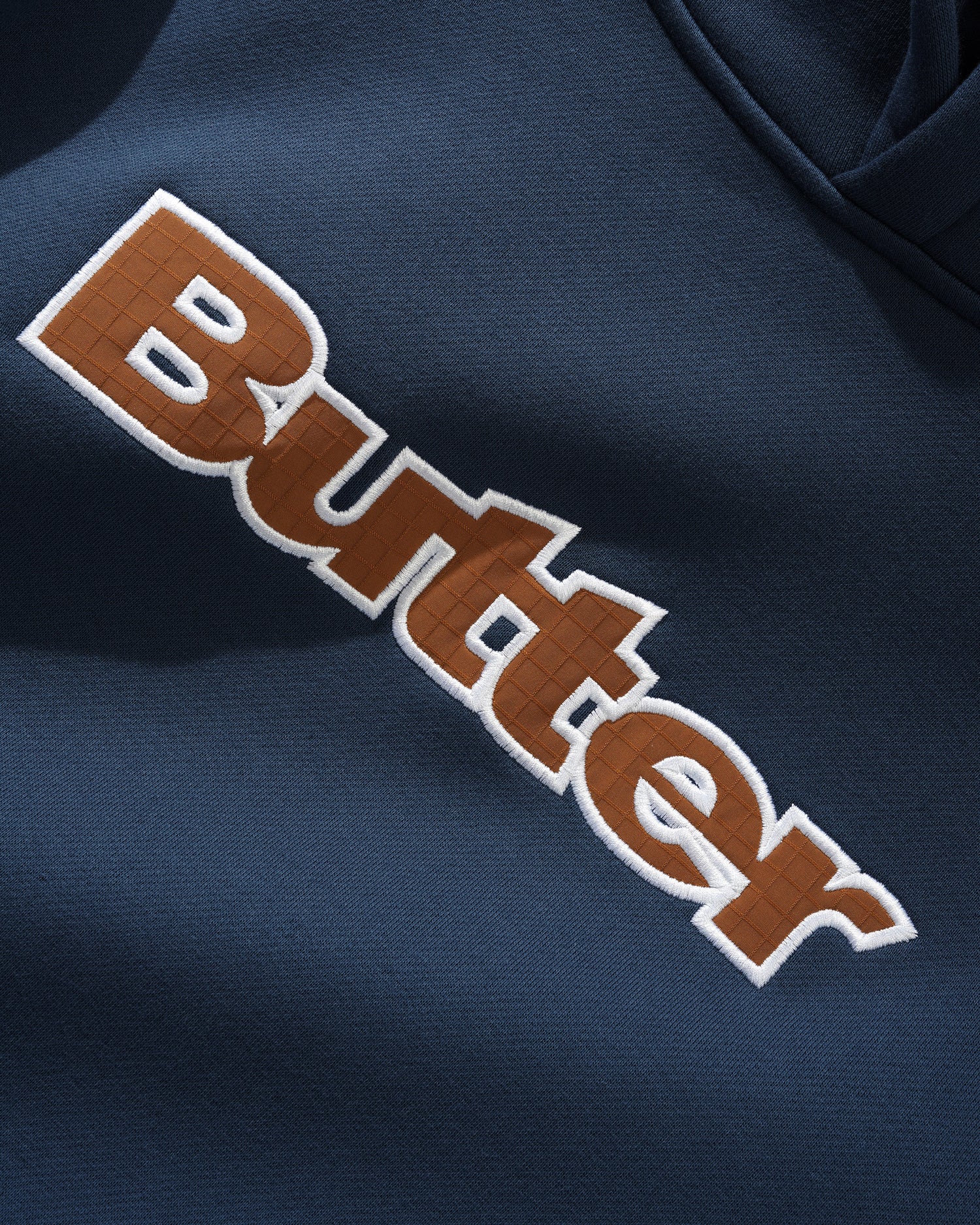 Ripstop Logo Applique Pullover Hood, Navy