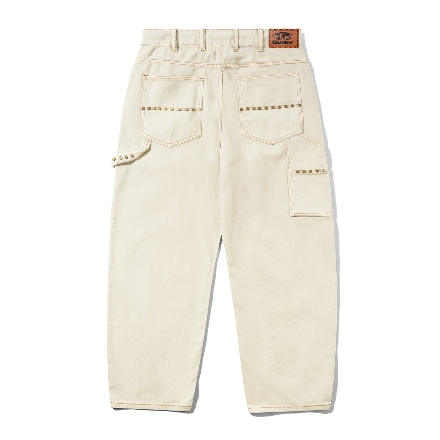 Rivet Denim Jeans, Bone.