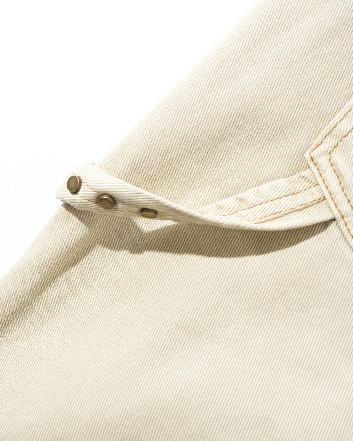 Rivet Denim Shorts, Bone