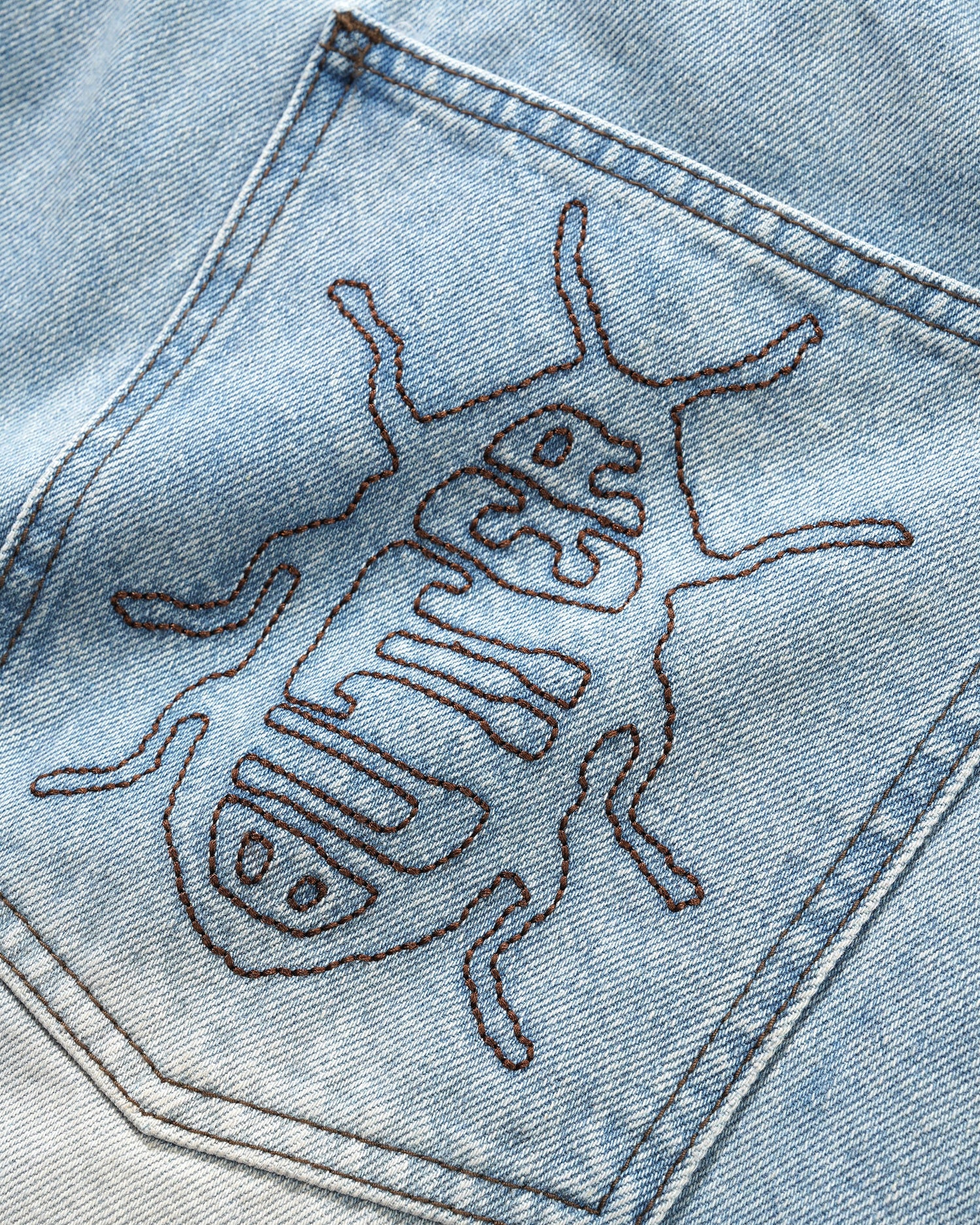 Roach Denim Jeans, Distressed Indigo