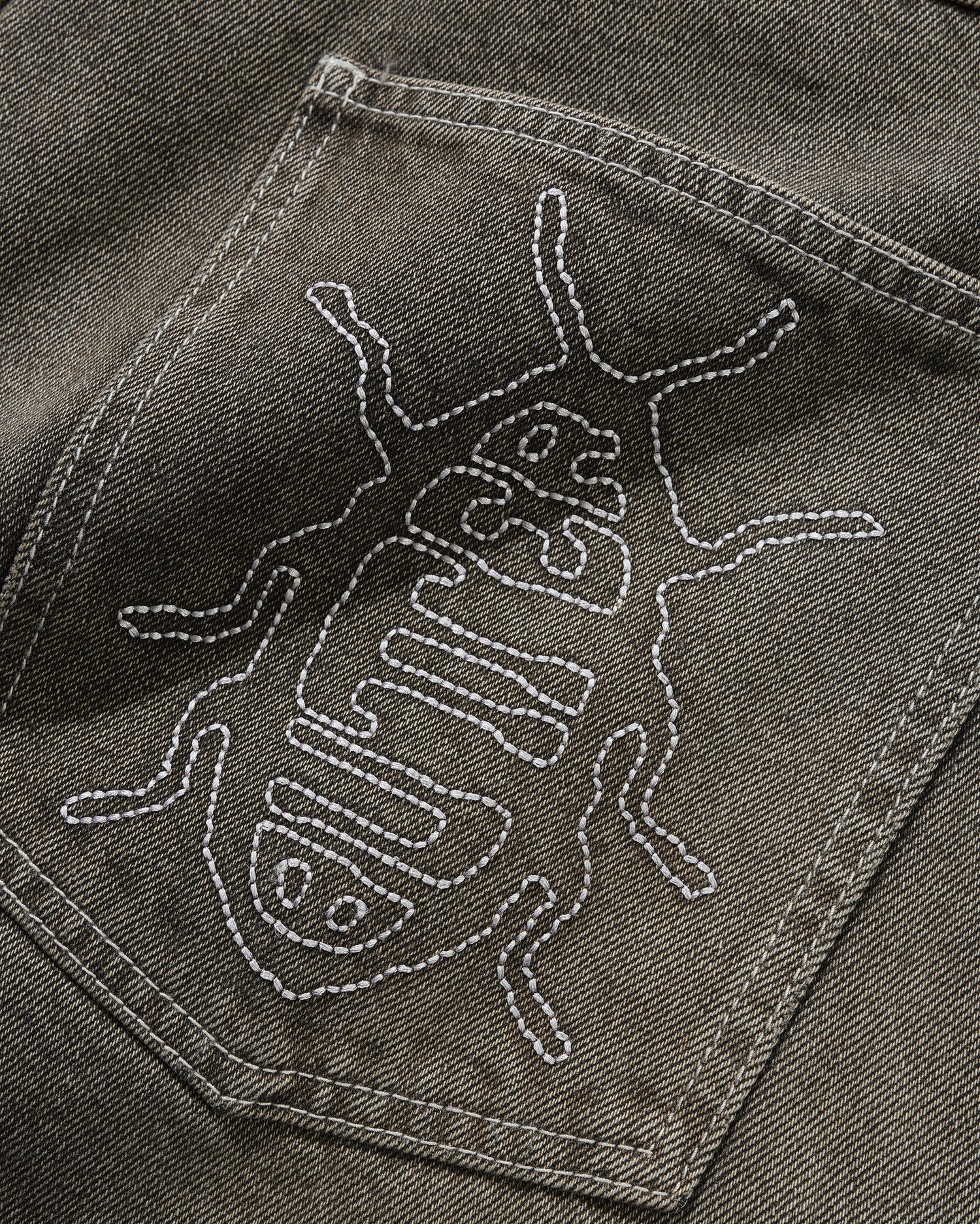 Roach Denim Shorts, Black Wash