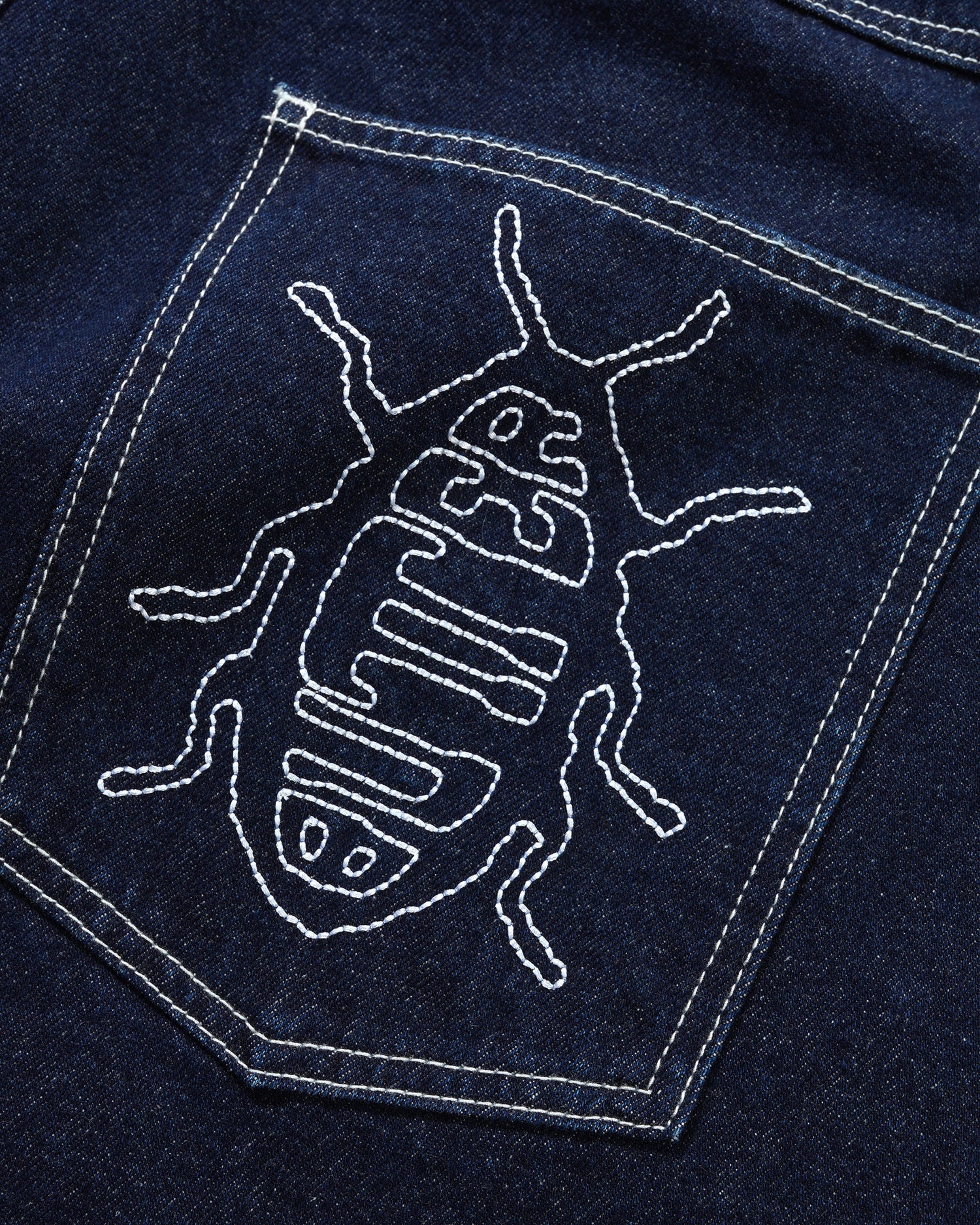 Roach Denim Shorts, Dark Indigo
