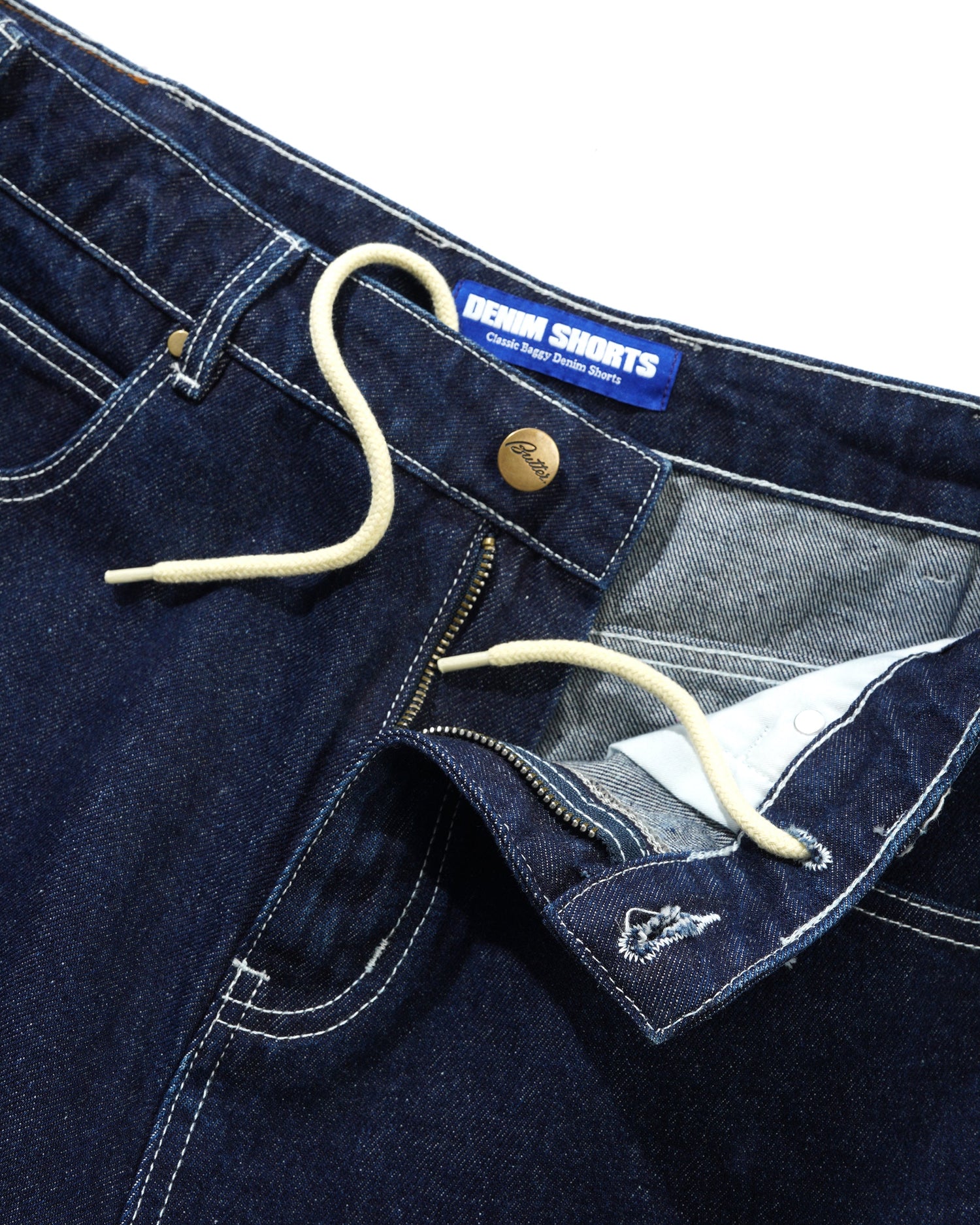 Roach Denim Shorts, Dark Indigo