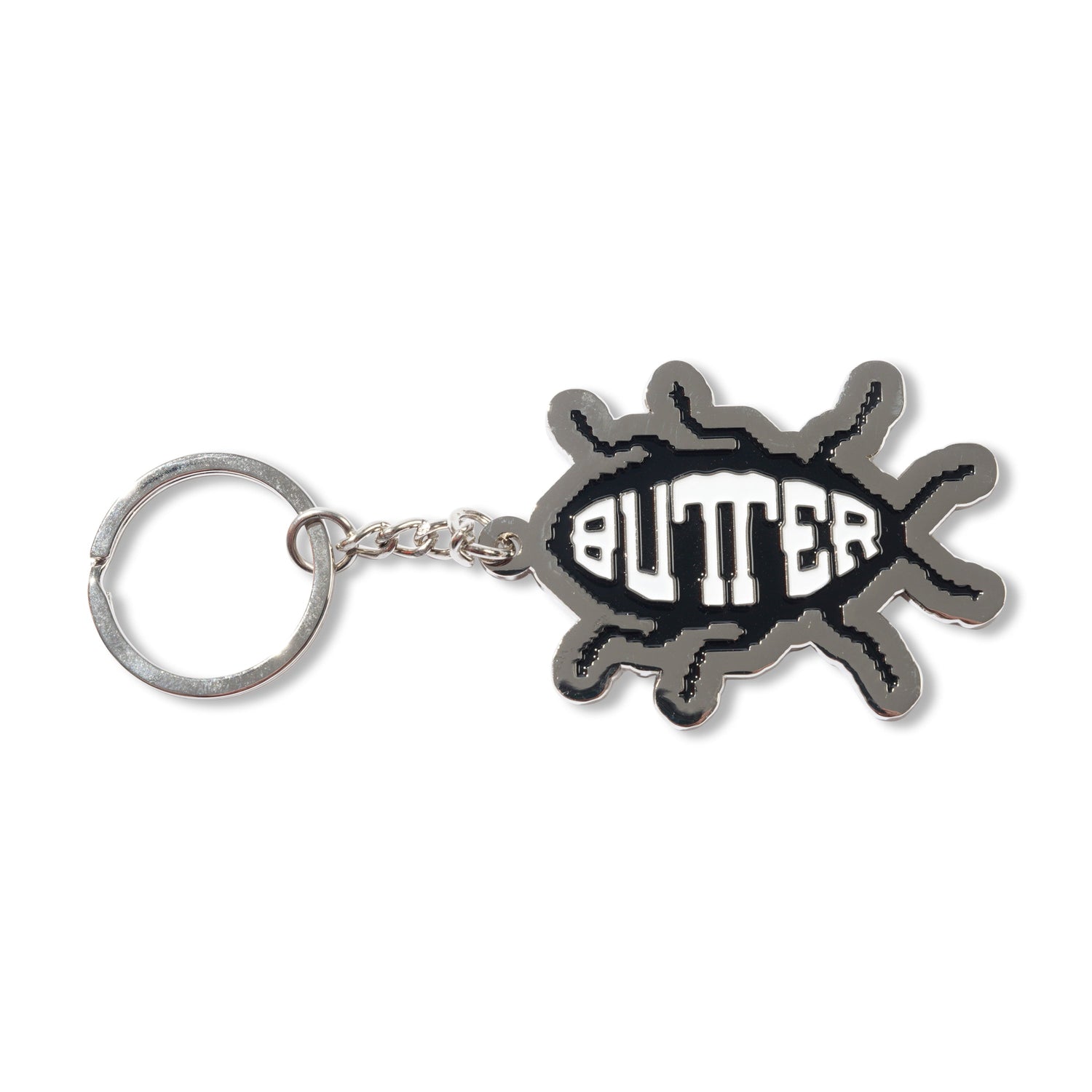 Roach Enamel Key Chain, Silver