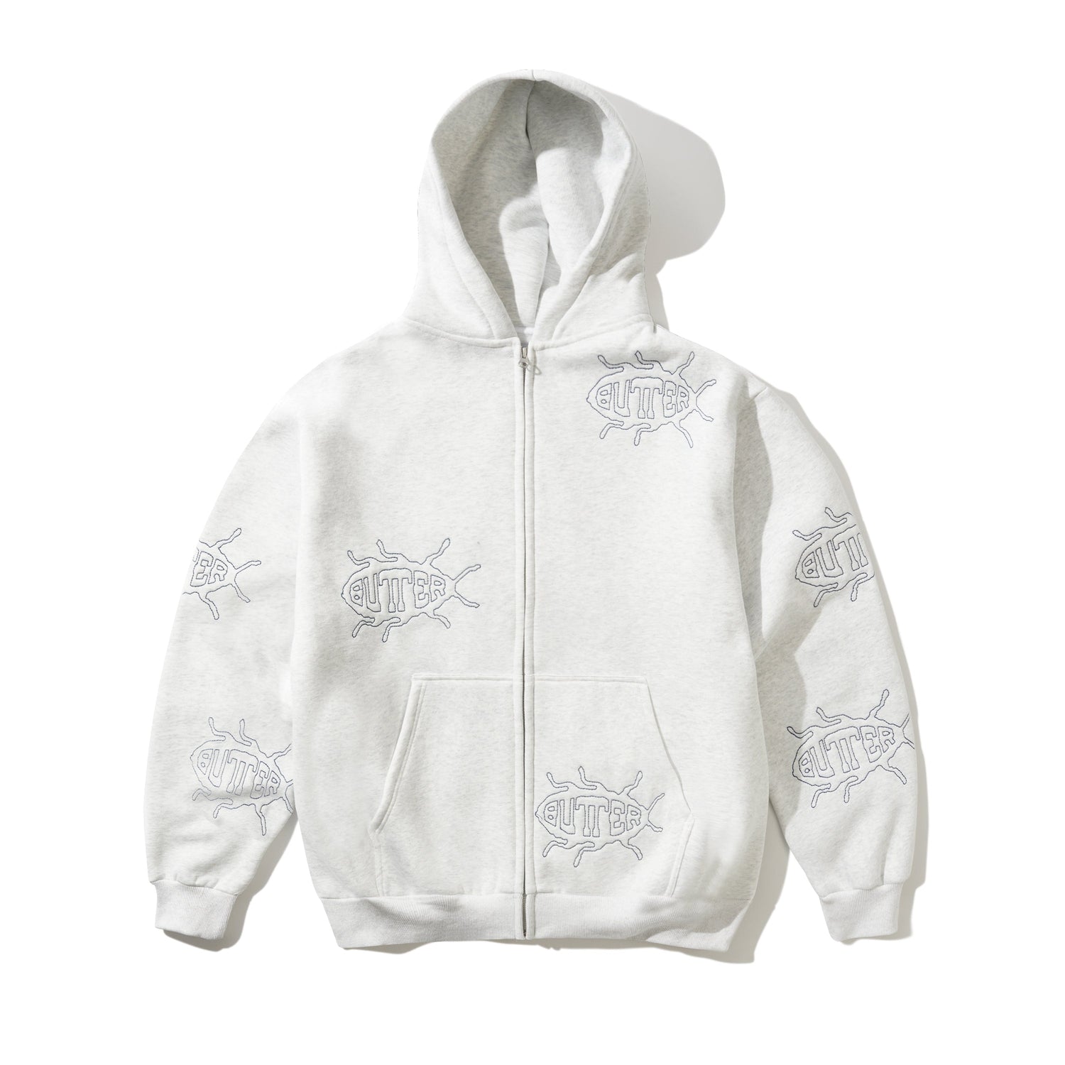 Roach Zip-Thru Hood, Ash