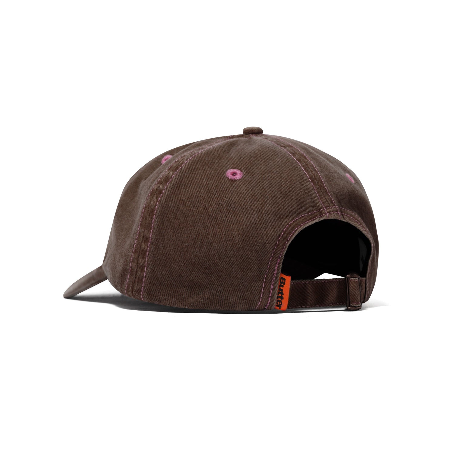 Rounded Logo 6 Panel Cap, Washed Brown