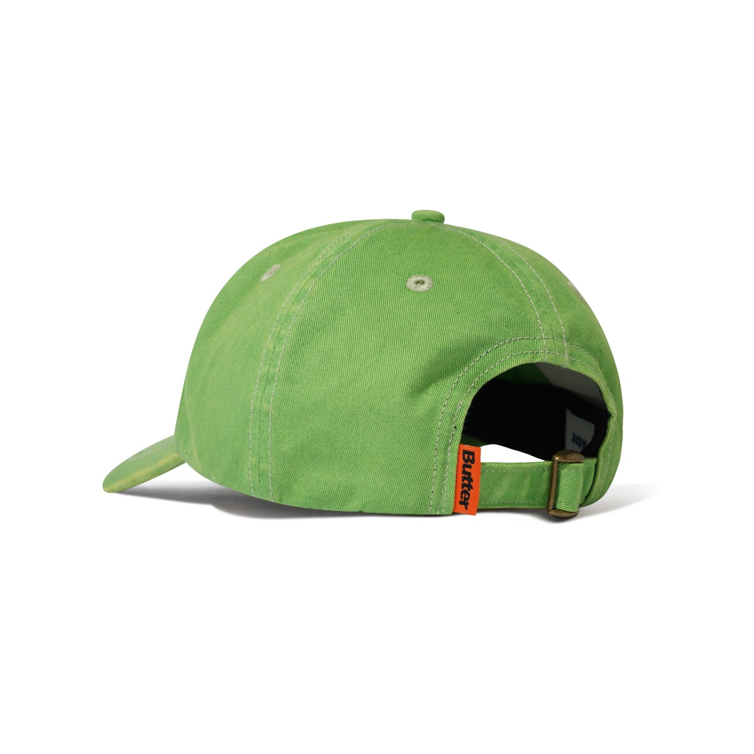 Rounded Logo 6 Panel Cap, Washed Green