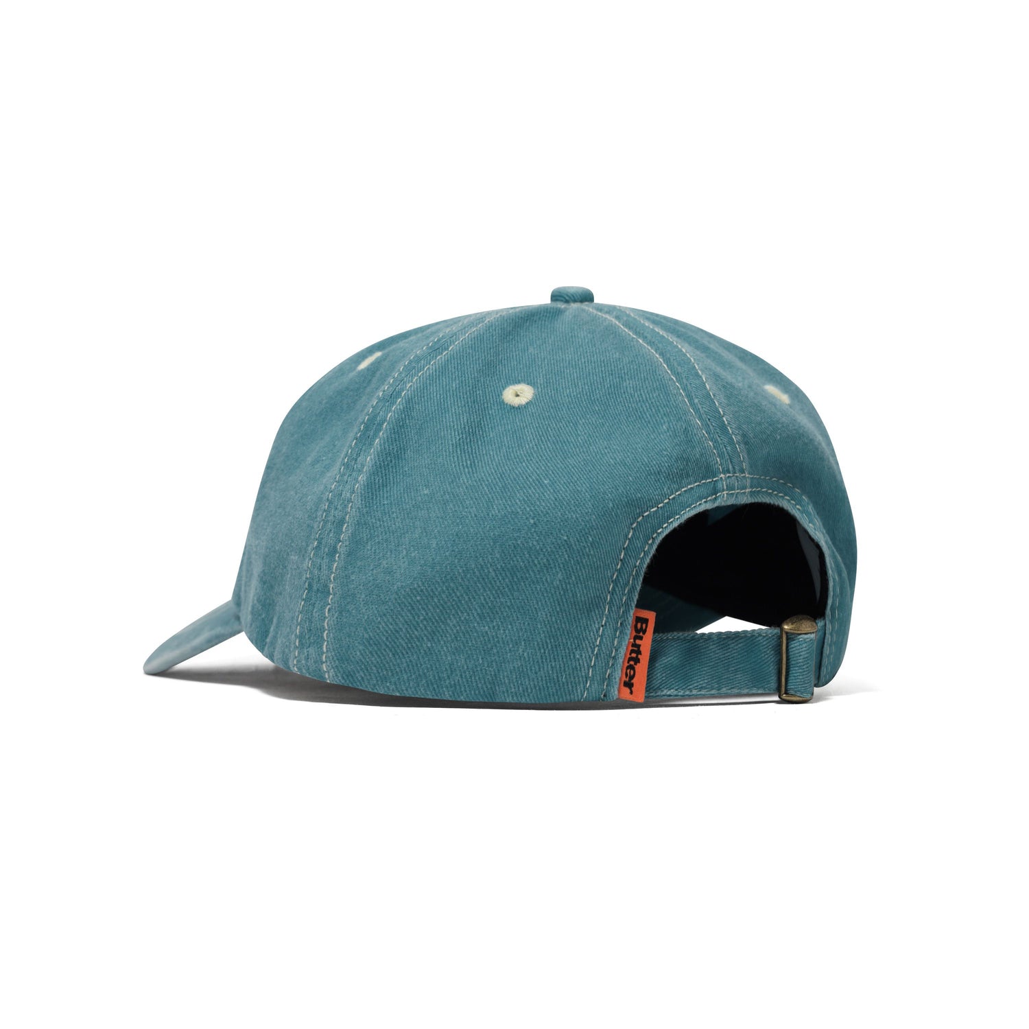 Rounded Logo 6 Panel Cap, Washed Ocean